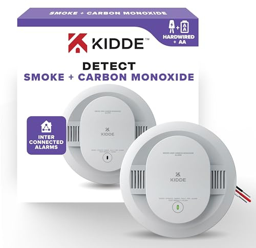 Kidde Smoke Detector, AA Battery Powered, LED Warning Light Indicators, 1 Pack, White, 30CUAR