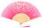 KEYIDO Pink Hand Fans for Women Silk Fabric Handheld Folding Fan Traditional Hand Fans with Tassel for Wall Decoration Wedding Dancing Cosplay