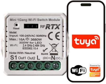 RTX WiFi CONTROLLER +RF 12V / 230V Stromversorgung Tuya Smart (Google Assistant)