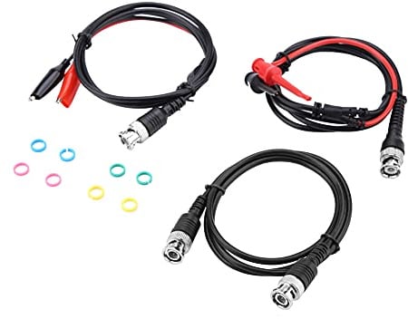 Respicefinem P1260 Kit Test Cavo Coassiale Da Bnc A Bnc Con Clip A Coccodrillo Ganci Per Test Set Strumenti Diagnostici Misurazione Professionale 500 V 5 A