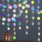 65 Ft Papier Girlande Bunt, 5 Stück 4m Glitzer Kreis Banner, Hängende Iridescent Runde Garland für Geburtstage Silvester Karneval Jubiläen Hochzeiten Dekoration