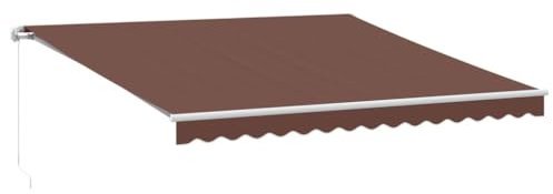 vidaXL Markise Manuell mit LED Braun 400x350 cm