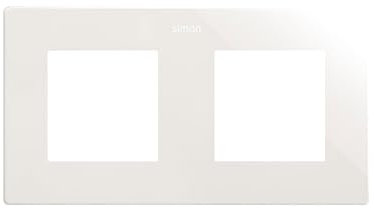 SIMON - Marco de Enchufe 2 Tomas, Serie Simon 270, Marco Doble de Pared, Fácil de Instalar, Bastidor Incluído, Color Blanco (27000620-090)