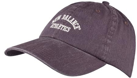 New Balance Unisex 6 Panel Saisonal Hut Herren & Damen Mode Curved Brim Baseball Cap Einheitsgröße, Pflaumenbraun, Einheitsgröße