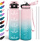 HoneyHolly Wasserflasche 1l, Auslaufsicher, Trinkflasche für Kohlensäurehaltige Getränke, Wasserflasche BPA-Frei, Trinkflasche mit Strohhalm, Trinkflasche Sport für Schule, Fahrrad, Fitness