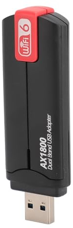 Adaptateur USB WiFi 6 AX1800 avec Deux Antennes 5 DBi, Double Bande 5G/2,4 G, WAP3-SAE, Câble USB 3.0 vers Micro USB 3.0 de 0,9 M, Dongle WiFi Prend en Charge 10/11, Adaptateur