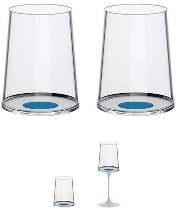 Trebonn SplitGlass Verres modulaires magnétiques (set 2) – Verre à calice en 1 clic – Gain de place, Lavables au lave-vaisselle