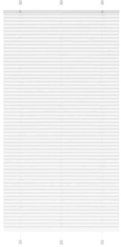 vidaXL Plissee Weiß 110x200 cm Stoffbreite 109,4 cm Polyester, Faltrollo, Klemmfix, Plisseerollo, Jalousie, Rollo, Plisseerollo für Fenster