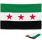 agogue Syrien Flagge Grün, 90 x 150 cm, Lebendige Farben, Polyester, Mastmontage, Für Festivals und Partys, Patriotisch, 1 Stück, 90 cm x 150 cm