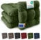 Beautissu 4er Set Premium Stuhlkissen 40x40 cm Dunkelgrün – UV-beständig & Robust Sitzkissen Outdoor 8 cm dick Polster für Balkonstühle – Gartenstuhl Sitzpolster Stuhl Kissen Indoor – HighLux SK