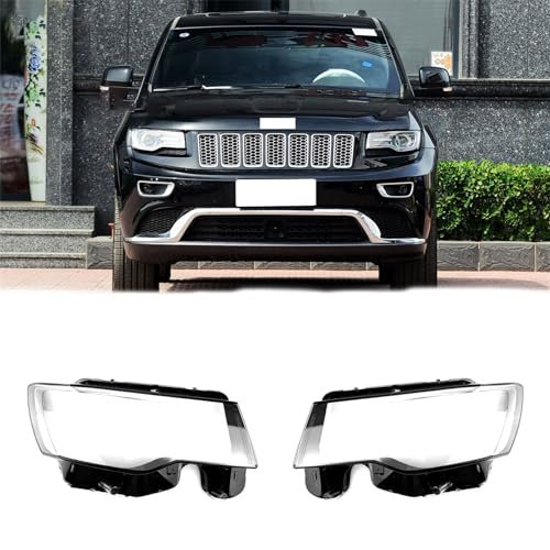 Wrhome Scheinwerfer Shell Abdeckung Für Jeep Grand Cherokee 2014-2019,Autos chein werfer linsen Abdeckung transparente Maske Scheinwerfer lampen Schale,C-1 Pair