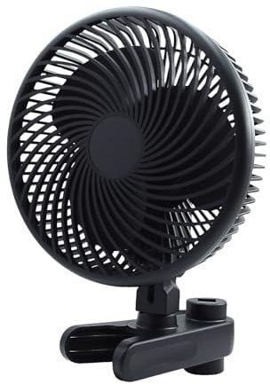 FanGoFast Grow Ventilatore con Clip 10W, Ventilatore Manualmente Oscillante, EC Motore, 10 Velocità Silenzioso Clip Fan per Grow Tent (Blu Manuale)