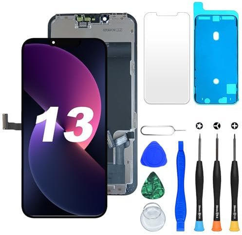 DIGI4U Hard OLED for iPhone 13 Screen Replacement, 6.1'' FHD COF [360° Viewing] NOT LCD Screen for iPhone 13 Display Digitizer Assembly, Repair Kit for iPhone 13 Replacement Screen