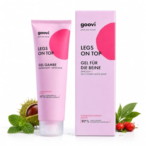 GOOVI Legs On Top Legs Gel | Frische & Leichtigkeit für müde, schwere Beine, 97% natürliche Inhaltsstoffe, 125ml