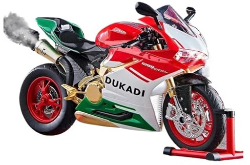 SYYANFEI Modellino Realistico Moto Scala 1:9 Per Panigale 1199 Con Spray In Lega Pressofusa Modello Motocicletta Veicolo Da Collezione Suono E Luce Giocattoli Corsa Auto Regalo Ragazze Ragazzi