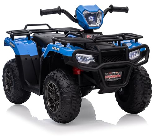 Quad elettrico per bambini 12 V 500 MA, auto elettrica per bambini 4-6 anni con fari e musica, MP3, USB, scheda TF, doppio azionamento 30 W*2, 83,5 x 53 x 30,3 cm