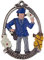 Zinnfigur Briefträger, H: 6,0 cm