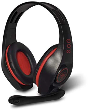 'SPIRIT OF GAMER PRO-H5 RED Casque Micro pour PC / Prise Jack 3,5 mm / Télécommande sur le Câble / HP 40 mm avec Coussinets Rembourrés et Conception Circum-Aural