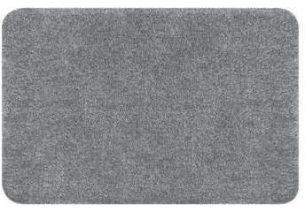 Spirella – Badematte – Weiche und Bequeme Acryl-Badezimmermatte – Ideal fürs Badezimmer – rutschfest und saugfähig – Maße: 55 x 65 cm – Grau