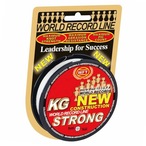 WFT Strong Trans 0,08mm 10kg - 300m geflochtene Angelschnur, Schnur zum Spinnfischen, Raubfischschnur