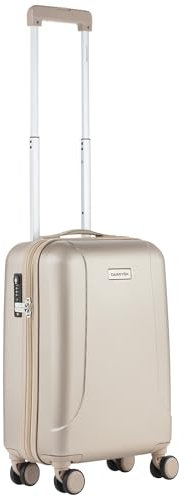 CarryOn Skyhopper Petite Valise Cabine Rigide 55cm - TSA Bagage a Main (S, Beige)