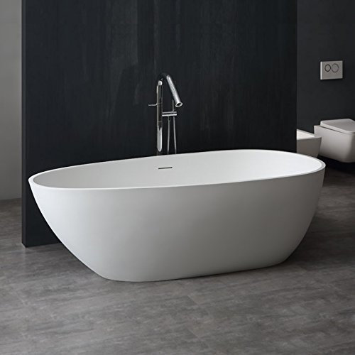 STONEART Badewanne freistehend BS-525 weiß 185x83 matt