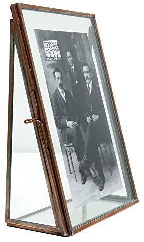 Bilderrahmen 10x15 Metall kupfer ransparent Bilderrahmen aus Glas mit kupferfarbiger Kante aus Metall Preis pro Stück