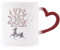 DIYthinker Reno de la Navidad un Efecto artístico Pintado a Mano de la Taza Morphing Sensible al Calor de la Copa roja del corazón