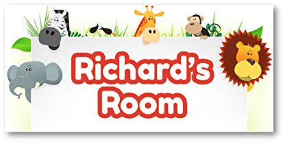 Children's Personalised Name Bedroom Door Signs *Wildlife 2*