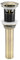 Ablaufventil Abflussgarnitur Push Open Waschbecken Ablau Sink Drain G1 1/4 Waschbecken Up Becken Drain Ablassstopfen Stopper mit Überlauf für Waschbecken & Waschtisch(Green