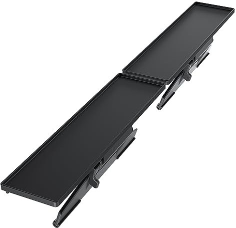 2 Pieces TV Top Shelf - EURPMASK Adjustable Computer Monitor Top Shelf| Total 66cm| Stable TV Top Storage Bracket| Screen Shelf Holds Speaker,AV Receiver,Media Box,Game Console| 33 x 8.4cm Each