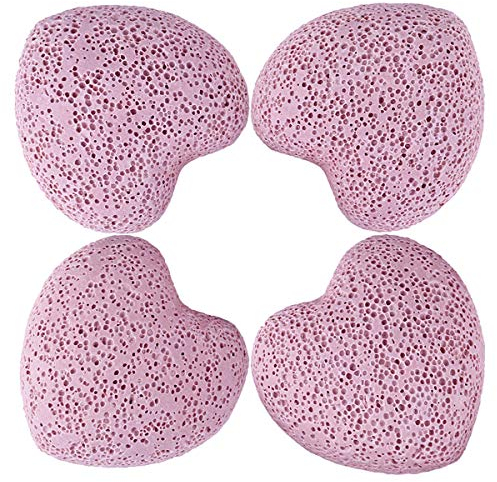 Nupuyai Herz Lavastein Ornamente für Zuhause Dekoration, heilende ätherische Öle Diffusor für Aromatherapie, rose, 45x38x26mm