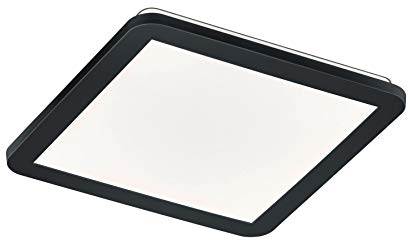 Reality Leuchten LED Deckenleuchte Camillus R62931832, Kunststoff schwarz matt, Acryl weiß, inkl. 18 Watt LED