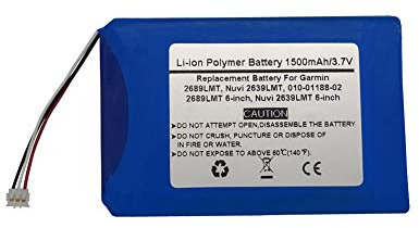 STARNOVO 3,7 V 1500 mAh Ersetzen Akku für Garmi n 2689LMT (Nuvi 2639LMT) 010-01188-02 (2689LMT 6 Zoll) Nuvi 2639LMT 6 Zoll (KI22BI31DI4G1),Ersetzen GPS Navigator Batterie