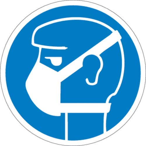 Aufkleber Gebotszeichen Gebotsschild leichten Atemschutz benutzen Folie nach ISO 7010 blau Ø 20cm made by MBS-SIGNS in Germany