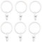 esowemsn Lot de 20 anneaux de rideaux en métal blanc de 32 mm avec clips décoratifs antirouille vintage pour rideaux lourds et rideaux