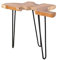 LEBENSwohnART Teak Konsole DINDONG Konsolentisch ca. 75-90cm Massivholz Tisch Baumkante Unikat