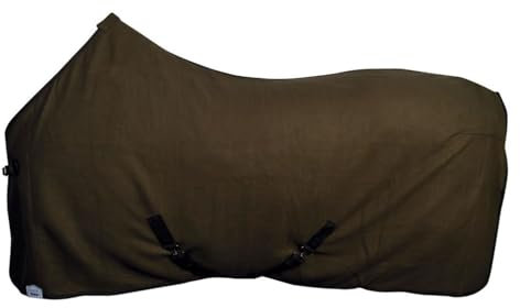 netproshop Fleece Abschwitzdecke m Kreuzbegurtung, ArmyGreen Gr. 105-155cm, Groesse:115