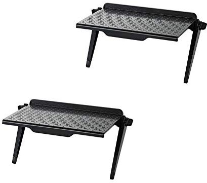 MEETOZ 2Pcs TV Screen Adjustable Storage Top Shelf Computer Monitor Screen Top Shelf for Cellphone Stand, Cable Boxes, Camera, Media Boxes, Remote Controls, Router and Home Decor - Black 21.5cm