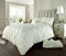 Luxury Alford Alexander Pin Tuck Pinch Pleat Duvet Quilt Cover Reversible Diamond Bedding Set With Matching Pillowcases Cream Double 200cm x 200cm Approximate