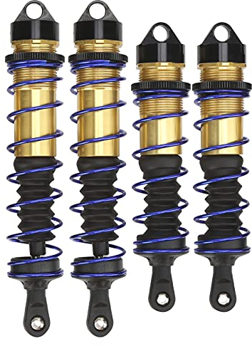 RiToEasysports 4Pcs RC Auto Stoßdämpfer, Aluminiumlegierung 120mm Vorne 140mm Hinten RC Auto Federdämpfer für 1/8 RC Auto RC(Gold) Zubehör Für Modellautos Modellspielzeug Modell Spielzeug