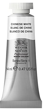 Winsor & Newton Professional Watercolour Paint, Artist Quality, Finest Pigments, Chinese White, 14 ml Tube