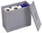 Taylor & Brown Slimline Wooden Bathroom Storage Unit, Toilet Roll Paper Cabinet, Compact Wooden Shaker Bathroom Box, Multi-Purpose Cleaning Tidy Box, Grey 37cm x 17cm x 33cm (Slim Storage Unit)
