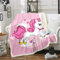 Loussiesd Einhorn Kuscheldecke für Kinder Mädchen Magisch Tier Drucken Wohndecke Fantasie Einhorn Thema Decke 100x130cm Fee Karikatur Muster Schlafzimmer Dekor Flanell Fleecedecke Rosa