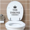 Deko Aufkleber WC Deckel Toilettendeckel Bad Badezimmer Klo Funsticker Toilettensitz Klodeckel lustiger Spruch selbstklebend (K153-10 The Throne)