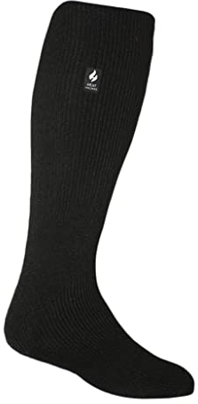 HEAT HOLDERS - Mens & Womens Knee High Thermal Socks | Extra Thick Warm Socks with Fluffy Insulated Inner for Winter | Ideal Socks for Outdoor Boots (6-11, Black)