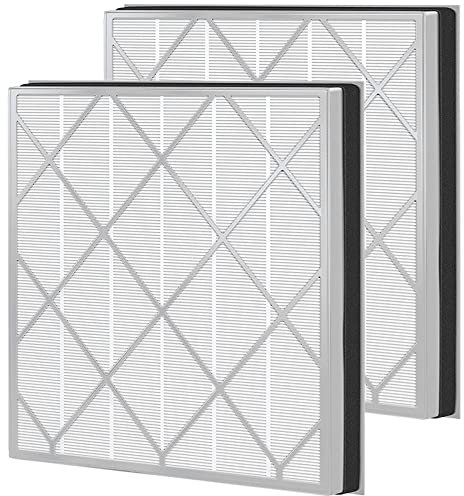 HE400 Hepa filtro de repuesto compatible con Shark HE400 HE401 HE402 y HE405 purificador de aire, filtración de 3 etapas, paquete de 2