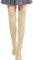 Nanxson Damen Lang Stulpe Leg Warmer Gestrickte Over-Knee Lange Beinstulpe Tanzen Strumpf (Beige Gelb-80)