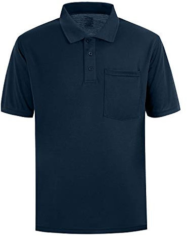 Herren Kurzarm Poloshirt Feuchtigkeitstransport Performance Dry Fit Golf Polo mit Tasche, 12138# Navy, 6X-Groß