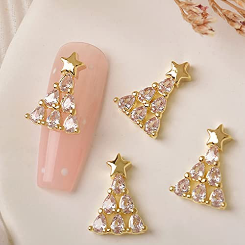 Weihnachten Nagel Charms 3D Nail Art Dekoration Schneeflocke Rentier Weihnachtsbaum Socken Nagel Strass Metall Nagel Studs Supplies